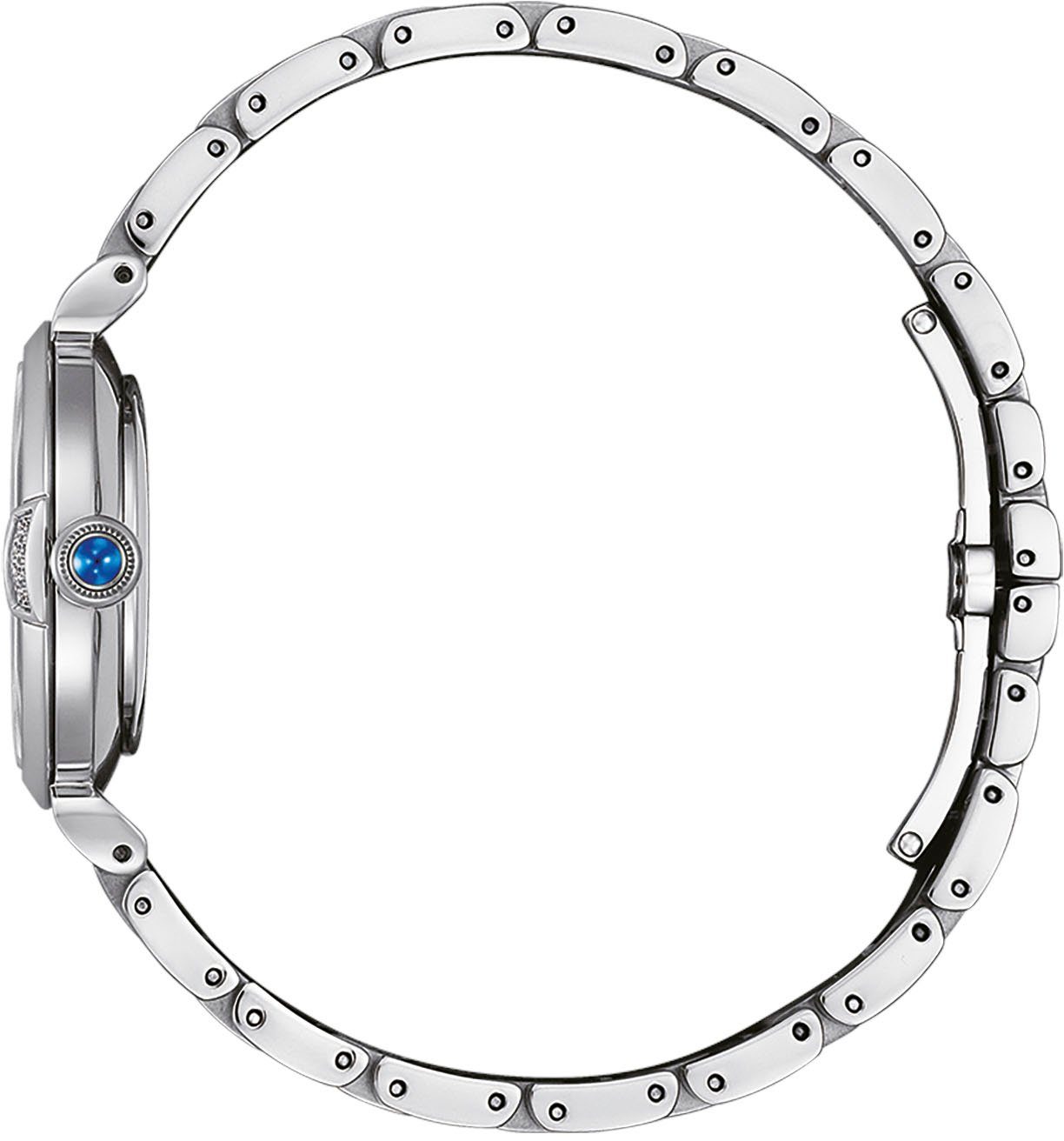 Citizen Solaruhr EM1060-87N, Armbanduhr, Damenuhr, Edelstahlarmband, Saphirglas