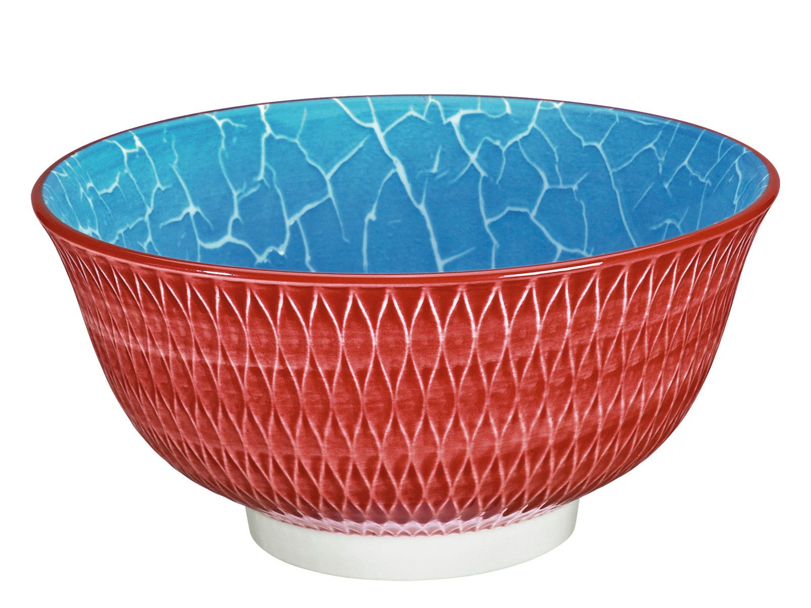 Cilio Schale AMICI Bowl Rauten rot 15,5 cm, Porzellan, (Bowls)