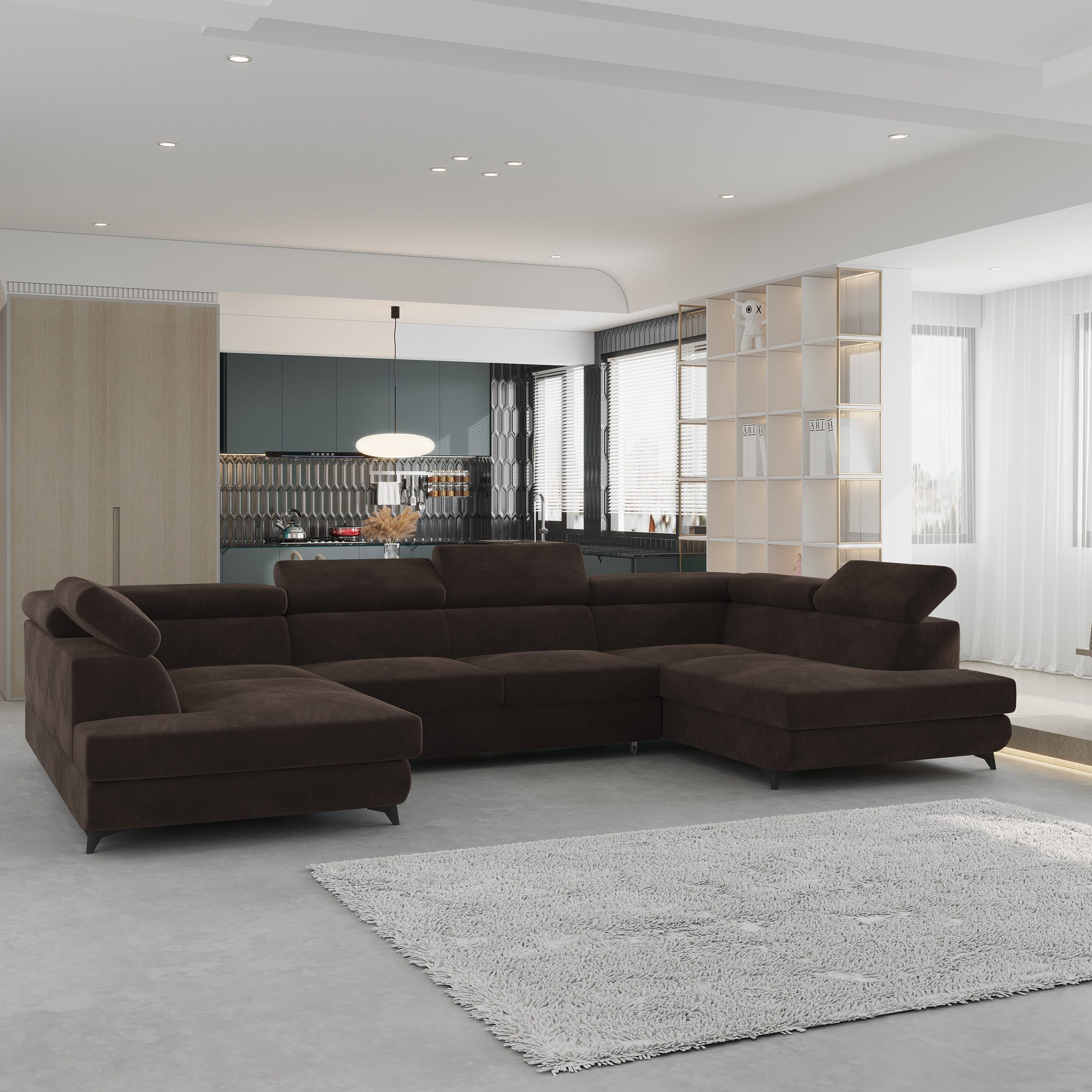 Masseno Ecksofa VINTESSA mit Schlaffunktion U-Form, günstig online kaufen