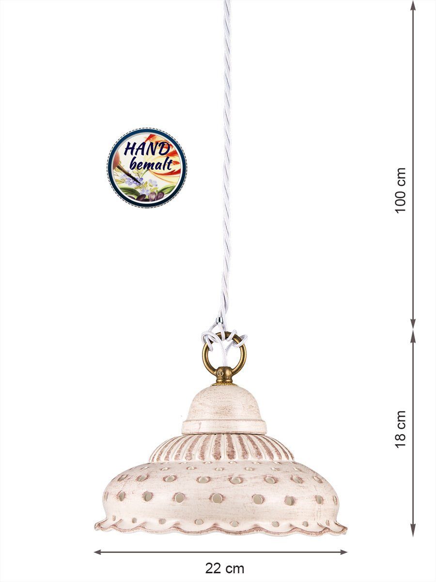 Helios Leuchten Pendelleuchte Küchenlampe Keramik, Keramiklampe, günstig online kaufen
