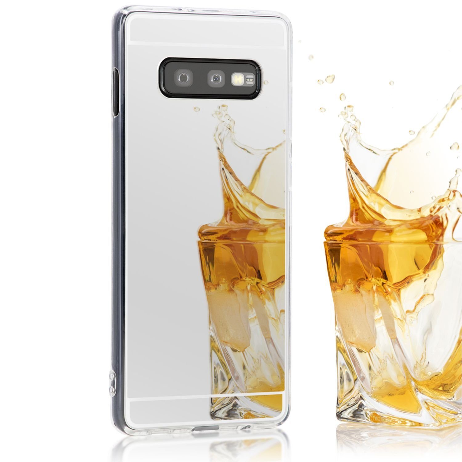 Nalia Smartphone-Hülle Samsung Galaxy S10e, Spiegel Silikon Hülle / Slim Mirror Case / Verspiegelte Schutzhülle