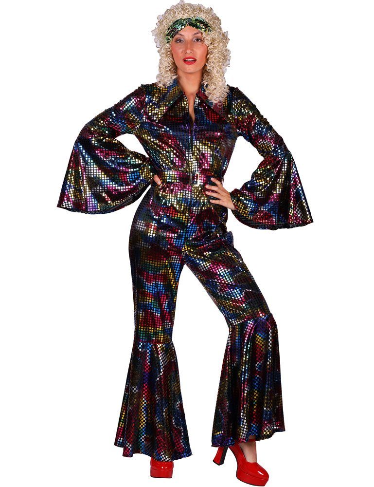Kostüm Disco Glitzer Anzug für Damen - Retro Party Kostüm