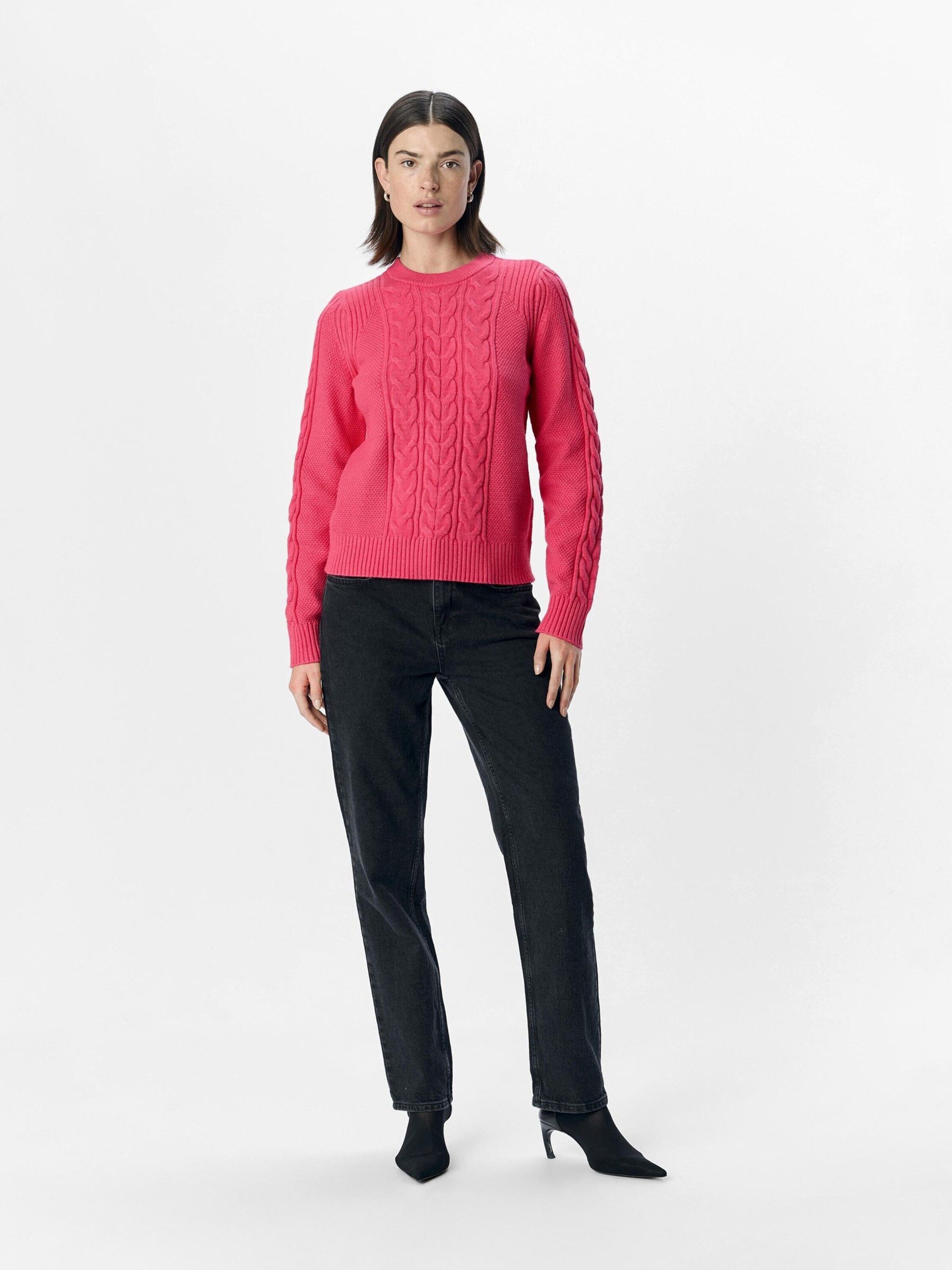 Object Rundhalspullover OBJDORIS (1-tlg) Plain/ohne Details