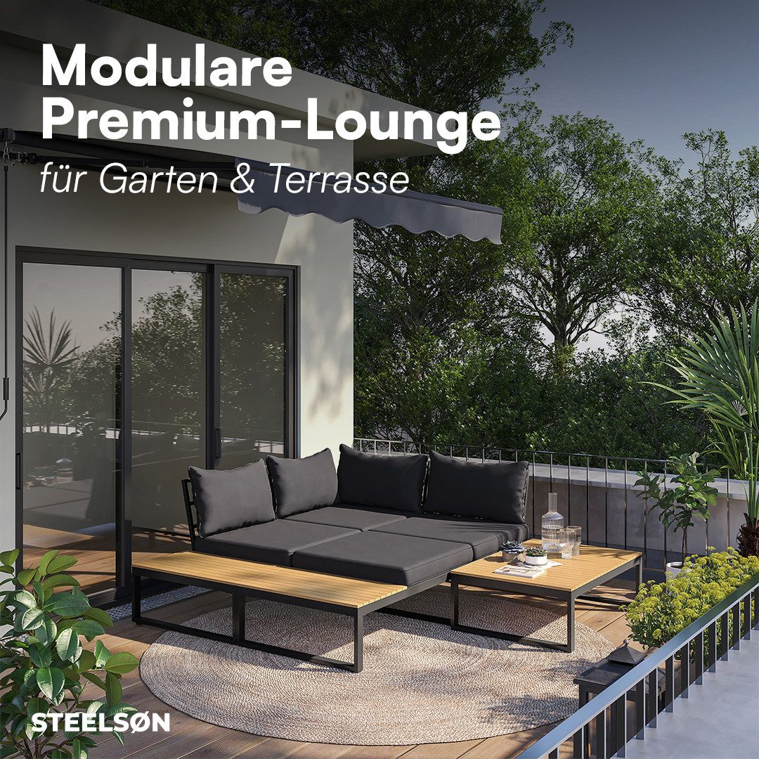 STEELSØN Gartenlounge-Set Zandra, Gartenmöbel-Set mit Ecksofa günstig online kaufen