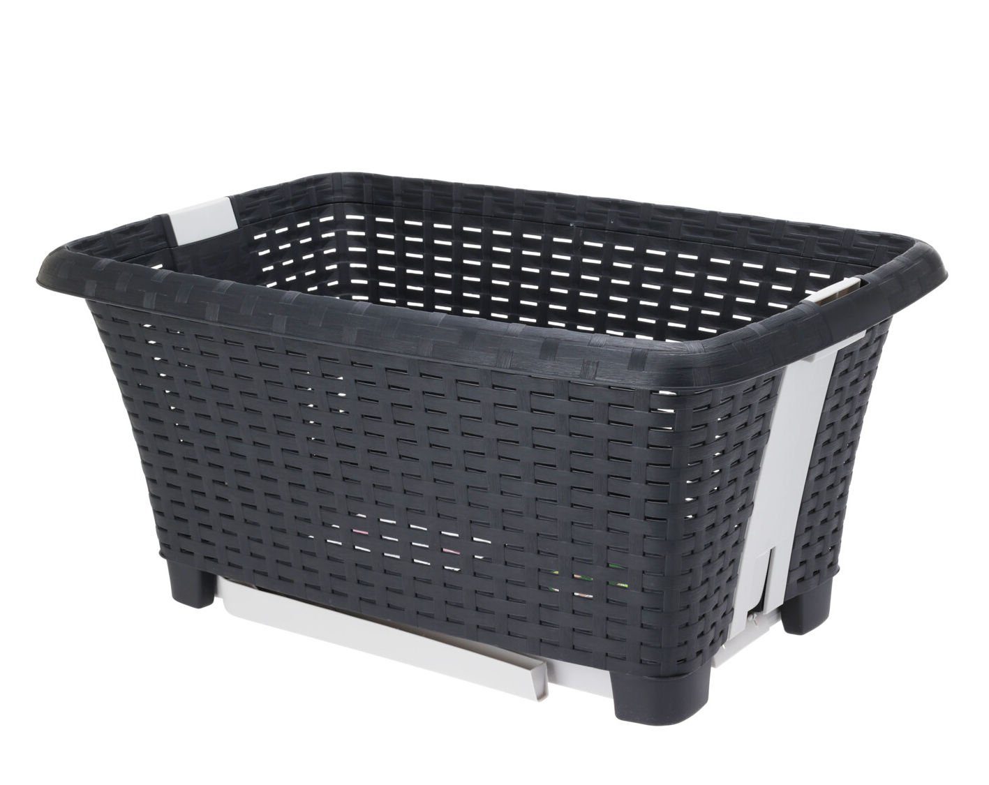 Spetebo Wäschekorb Wäschekorb mit Standbeinen 60 x 40 cm - schwarz günstig online kaufen