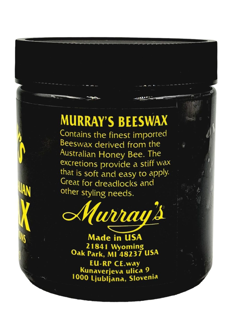 Murray's Haarwachs Murray's Black 100% Pure Australian Beeswax - Haarwachs 114g