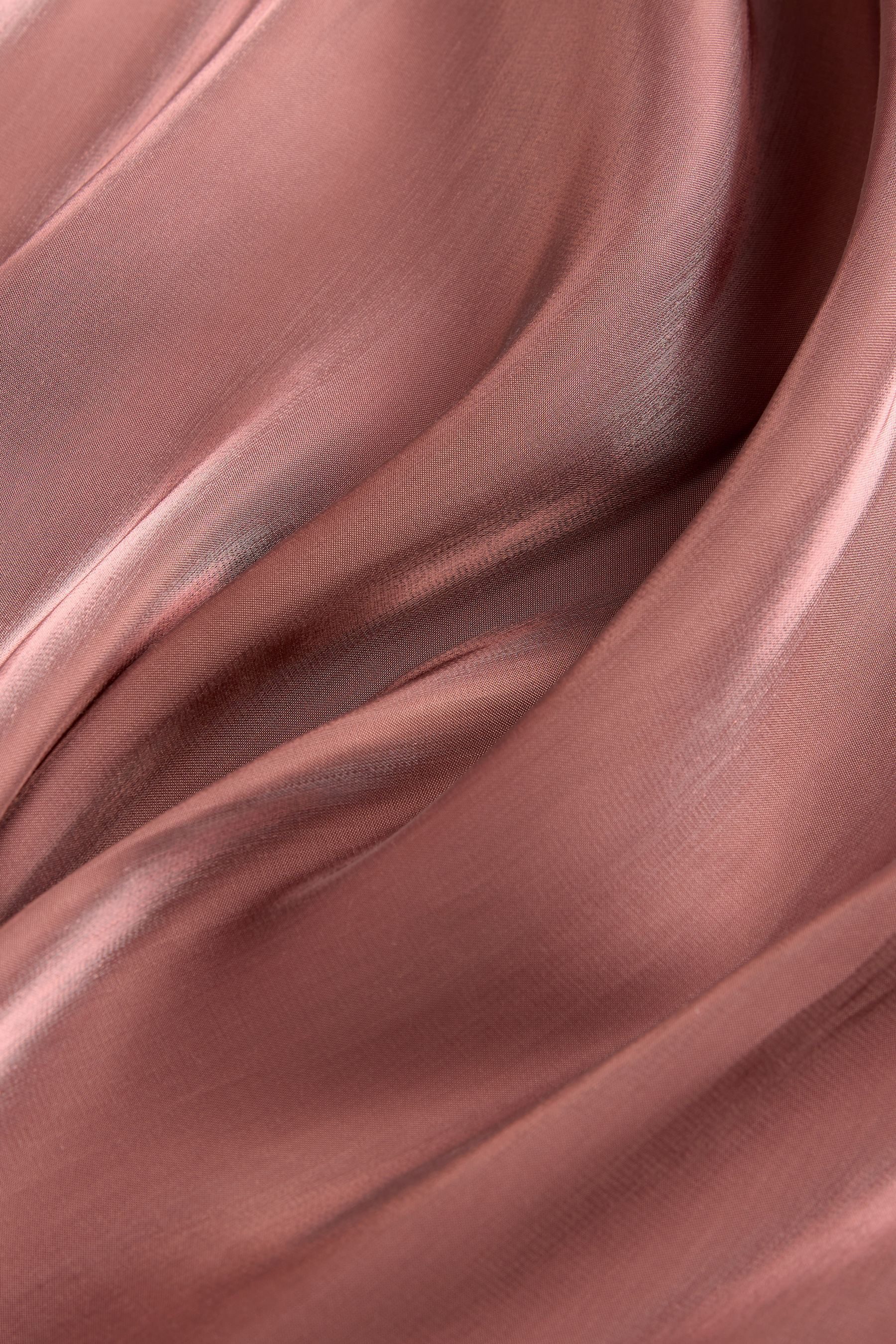 Next Blusentop Metallic-Oberteil aus Satin mit U-Ausschnitt (1-tlg) günstig online kaufen