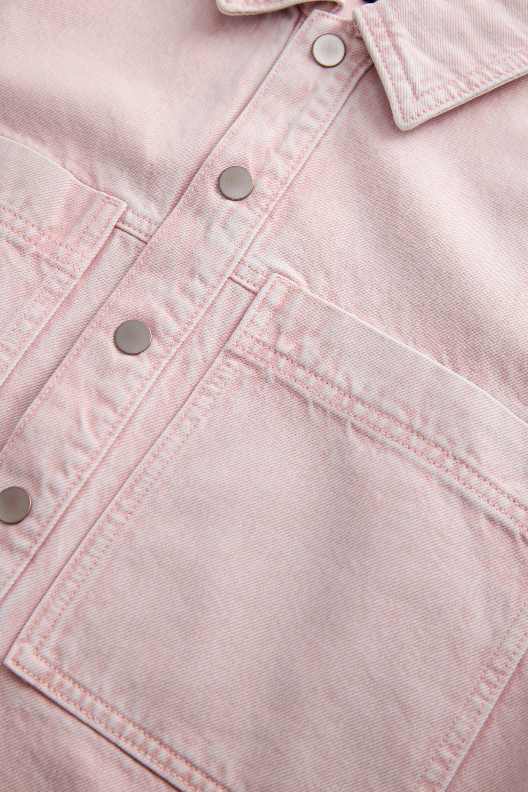 Next Jeanskleid Kurzärmeliges Utility-Denimkleid (1-tlg) – Bild 3 von 5