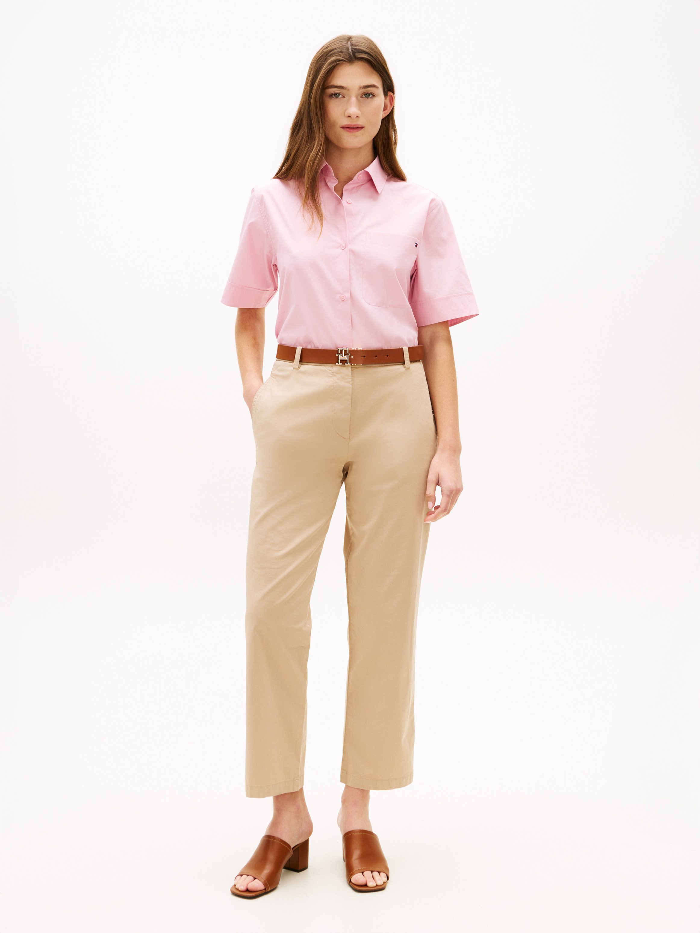 Tommy Hilfiger Chinohose CO GMD SLIM STRAIGHT CHINO mit mittlerer Leibhöhe