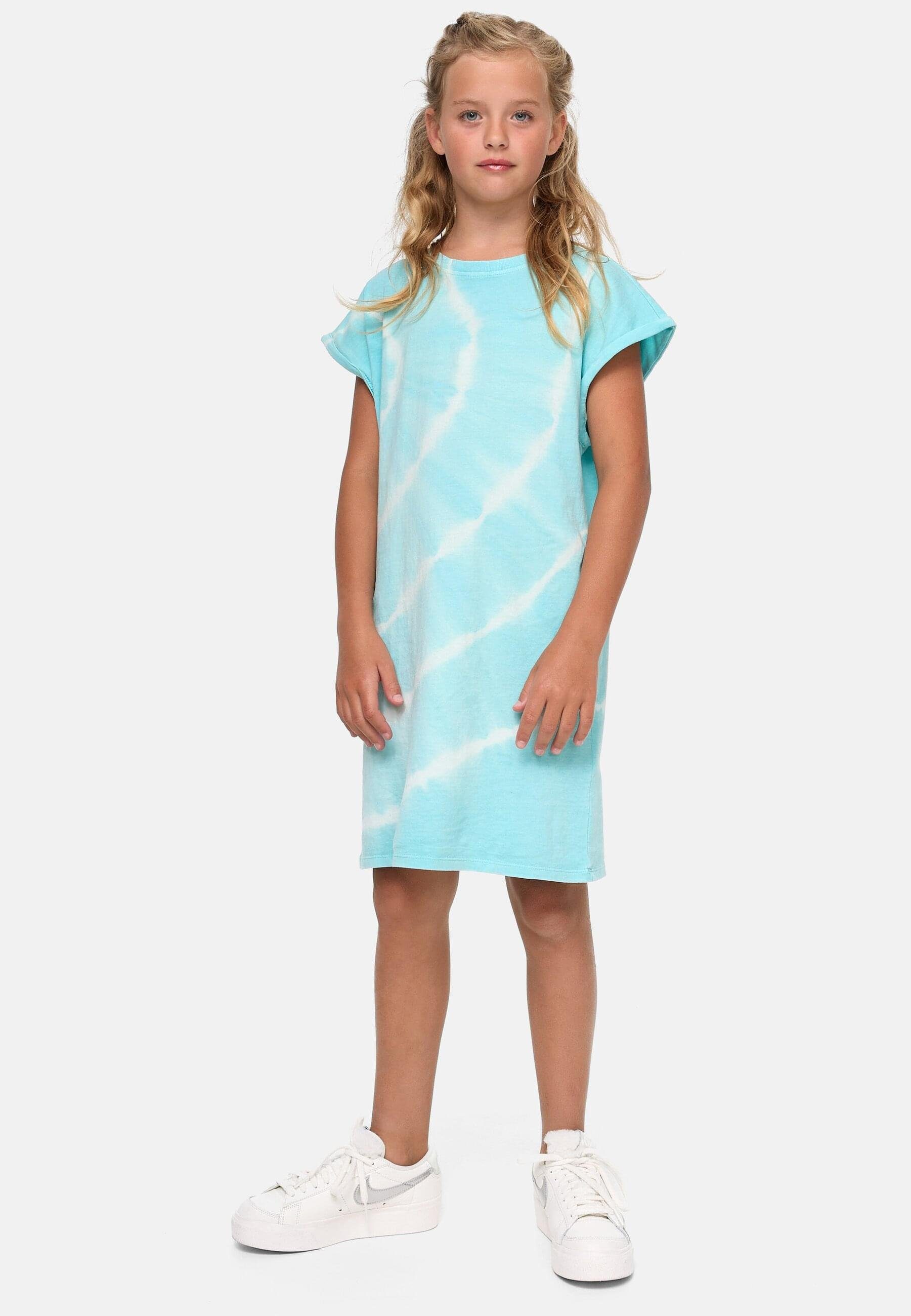 Dress CLASSICS Damen URBAN Tie Dye (1-tlg) aquablue Jerseykleid Girls