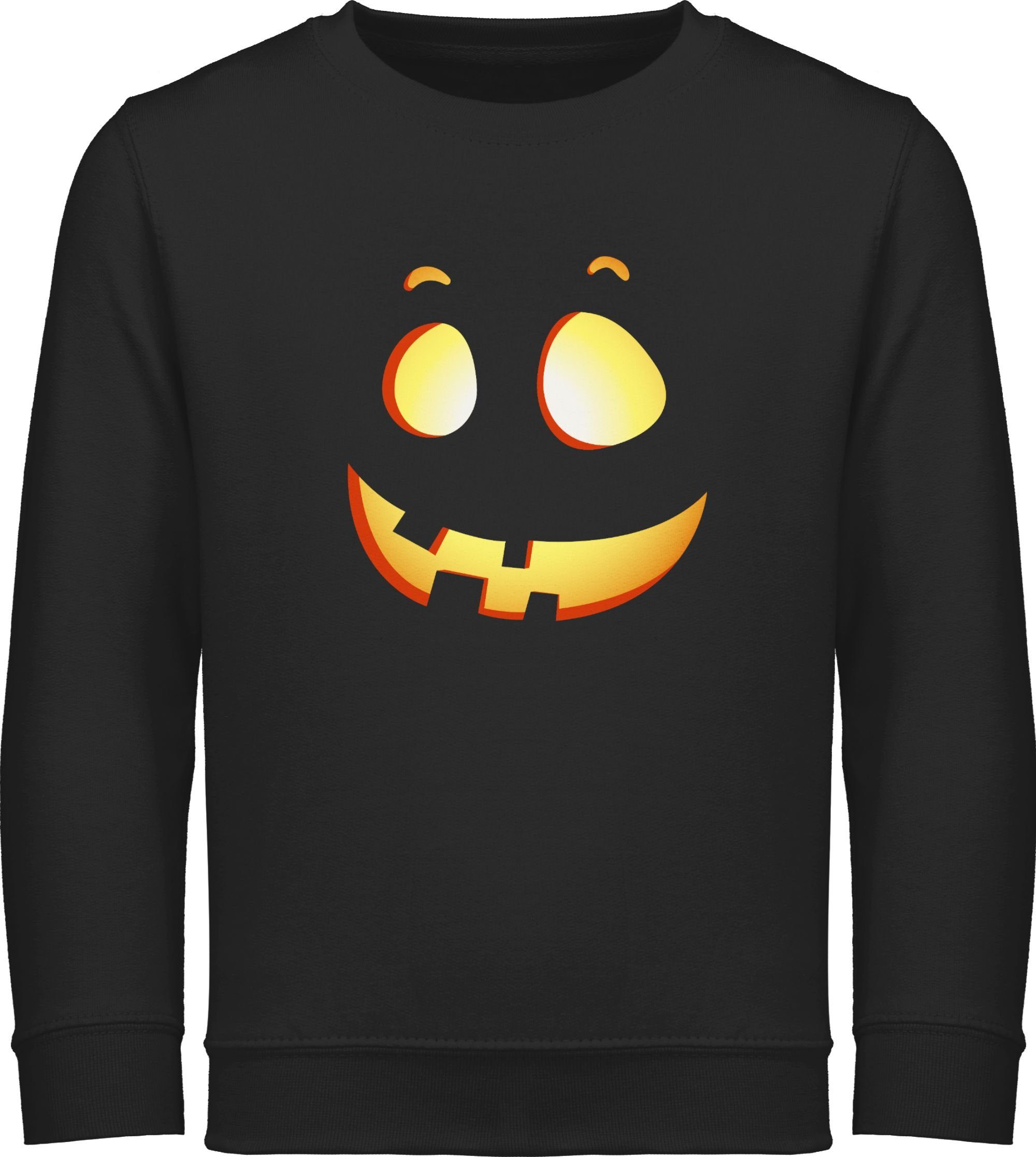 Shirtracer Sweatshirt süßer Halloween-Kuerbis Kinder - Halloween Kinder  Party - Kinder Premium Pullover schwarzes sweatshirt kinder - schwarzer  pulli - pullover 104 jungen