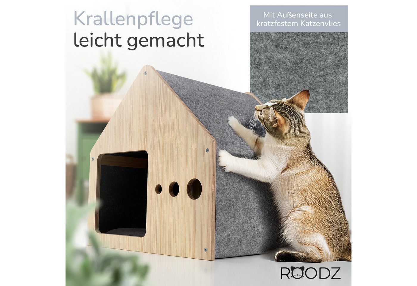 Thumbnail - Roodz Tierhöhle 2-in-1 "Scratchlounge"