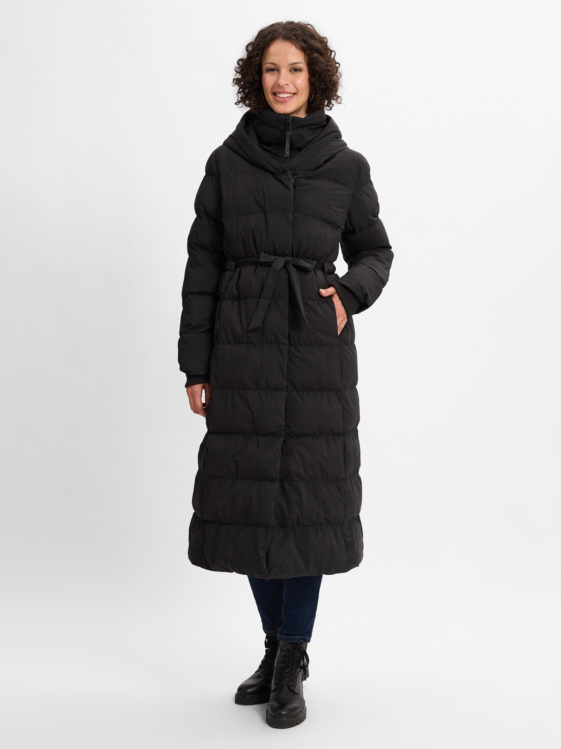 Ragwear Steppmantel, Reißverschluss und Druckknopfleiste
