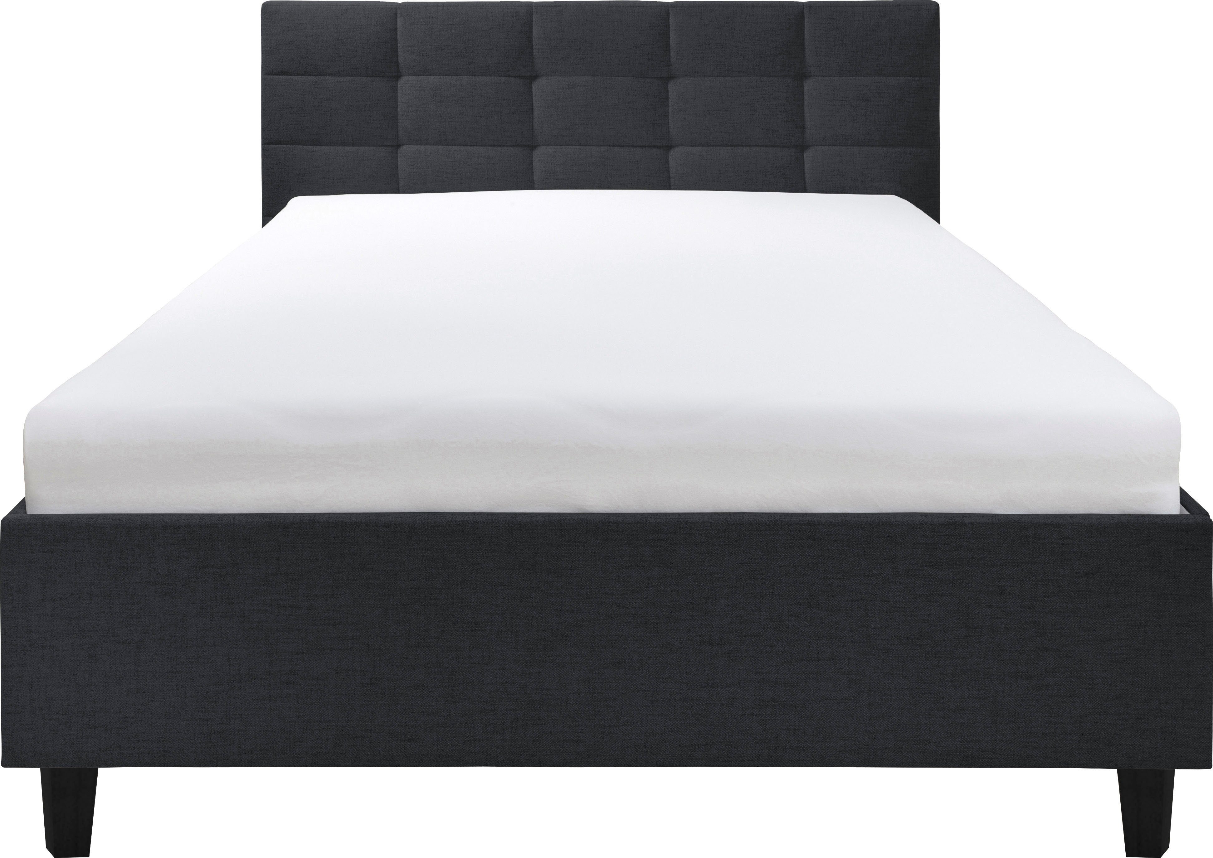 alina Polsterbett "Ricardo" Füße schwarz günstig online kaufen