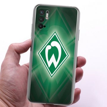 DeinDesign Handyhülle SV Werder Bremen Offizielles Lizenzprodukt Wappen Werder Bremen Laser, Xiaomi Redmi Note 10 5G Silikon Hülle Bumper Case Handy Schutzhülle