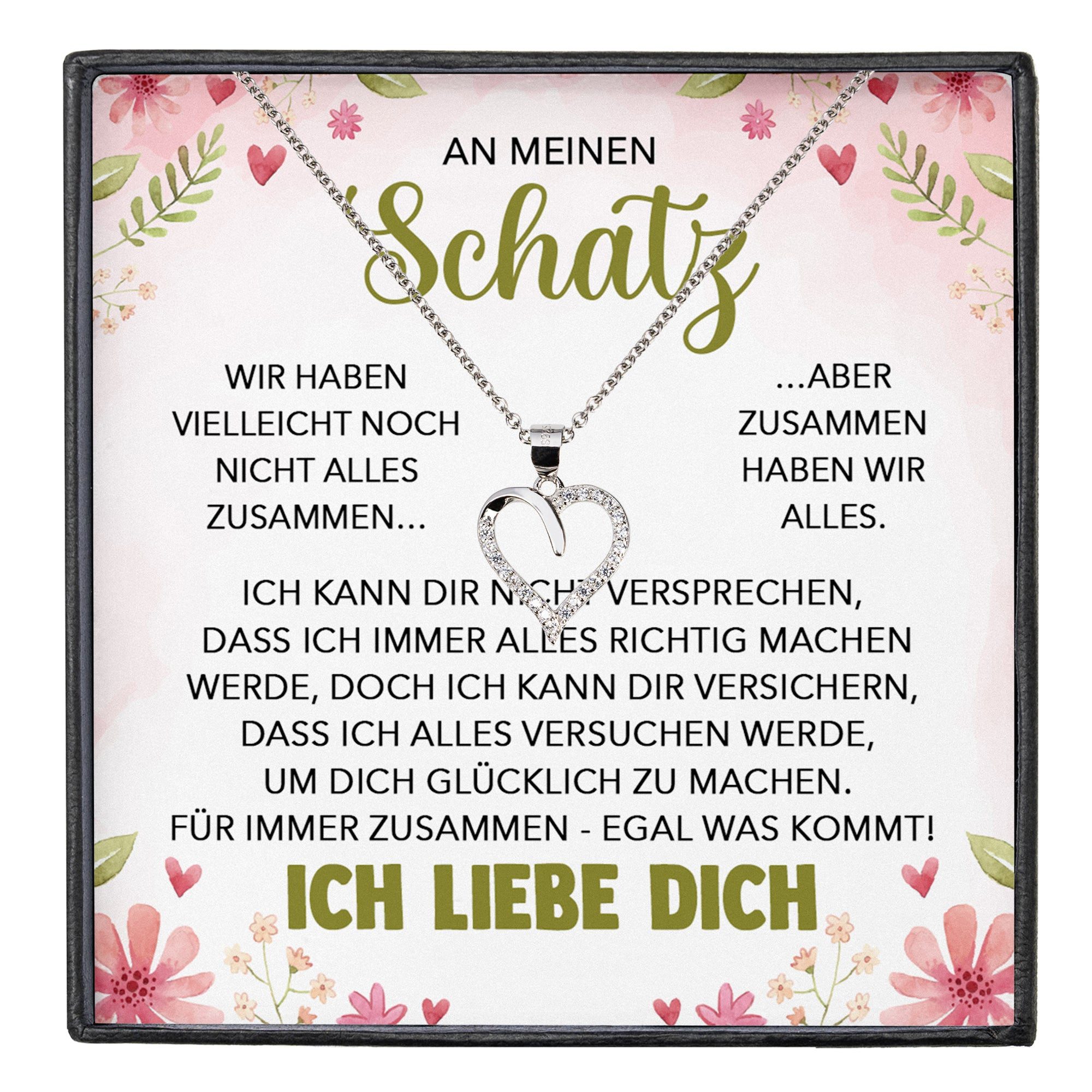 Valentinstagsgeschenk 22Feels Schmuckset Frauen Ich Liebe Dich Geschenk Ehefrau Freundin Jahrestag Hochzeitstag (inkl. Geschenktasche, Karte, Poliertu