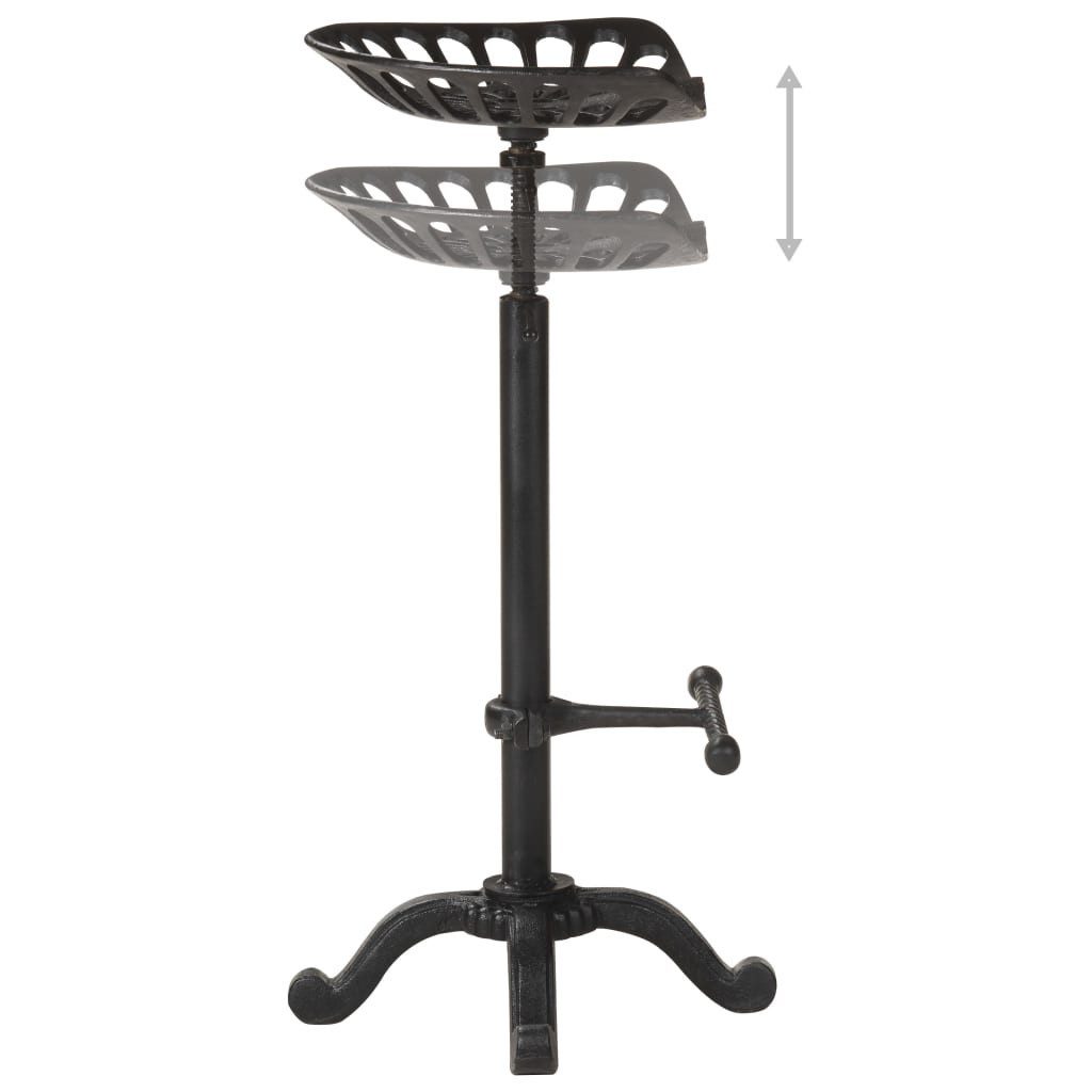 vidaXL Barhocker, Sitzhocker Schwarz Gusseisen