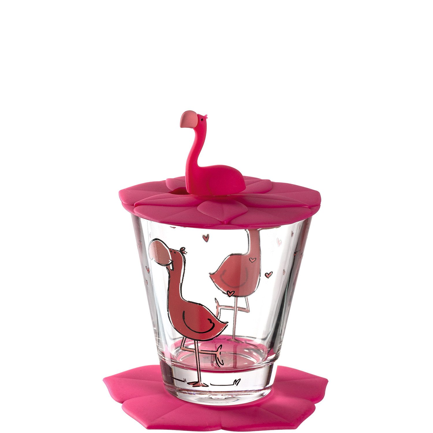 LEONARDO Glas Bambini, Materialmix, Kindermovtiv Flamingo, 215 ml, Spülmaschinengeeignet