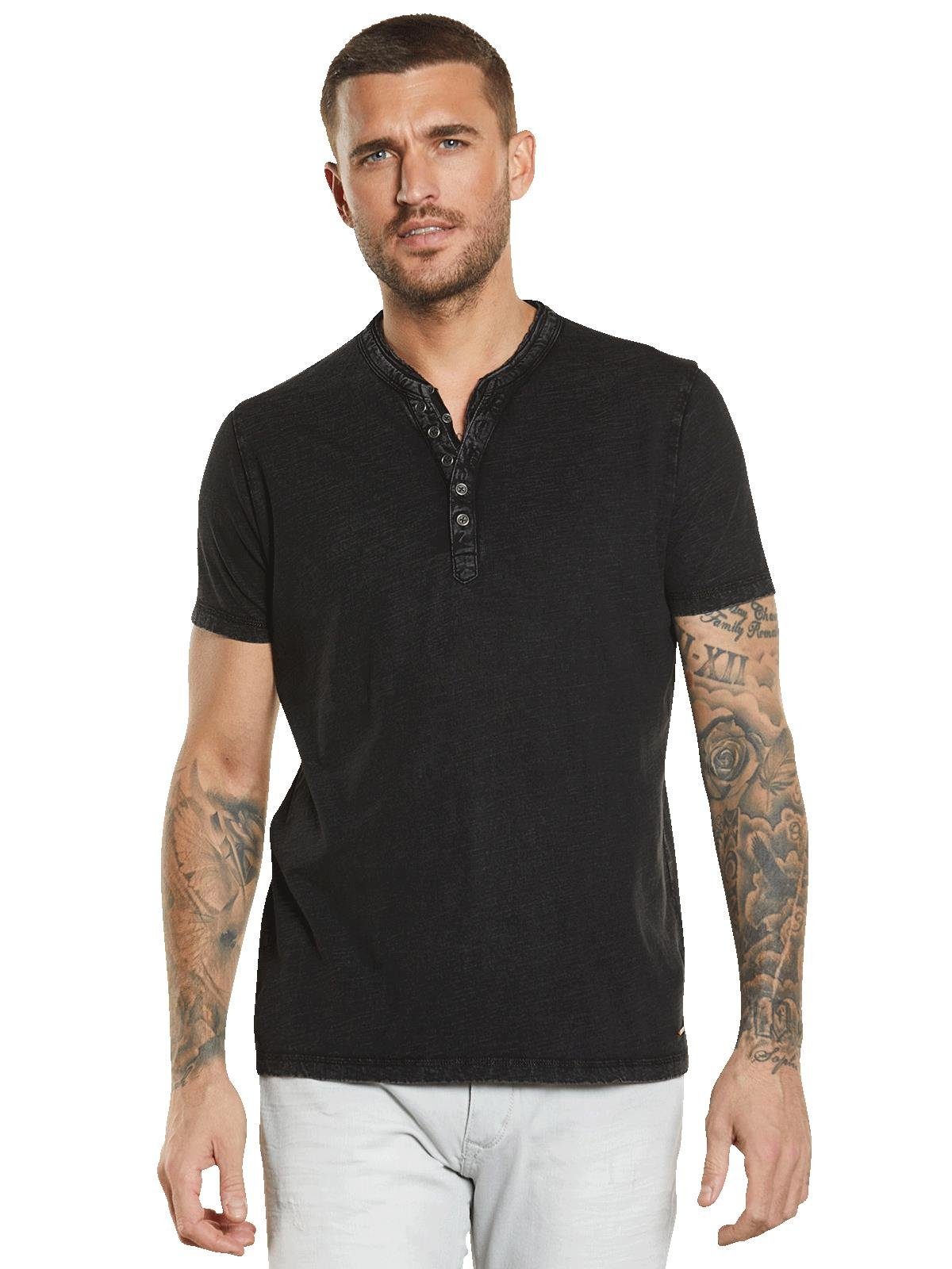 emilio adani T-Shirt Henley-Shirt aus Baumwolle