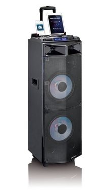 Lenco PMX-300 Stereo 2.1 Party-Lautsprecher (Leistungsstarker DJ-Mixer mit Bluetooth®, USB, FM, Partylichter)