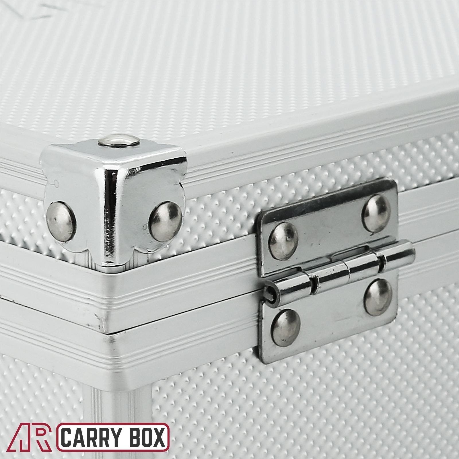 Werkzeugkoffer mit Koffer verschiedene Tools Schaumstoffeinlage Silberfarben Box (LxBxH Aluminium Farben ECI