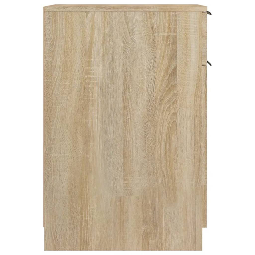 (1-St) Sonoma Holzwerkstoff Eiche 33,5x50x75 Schreibtischschrank vidaXL Sonoma-Eiche cm Fächerschrank