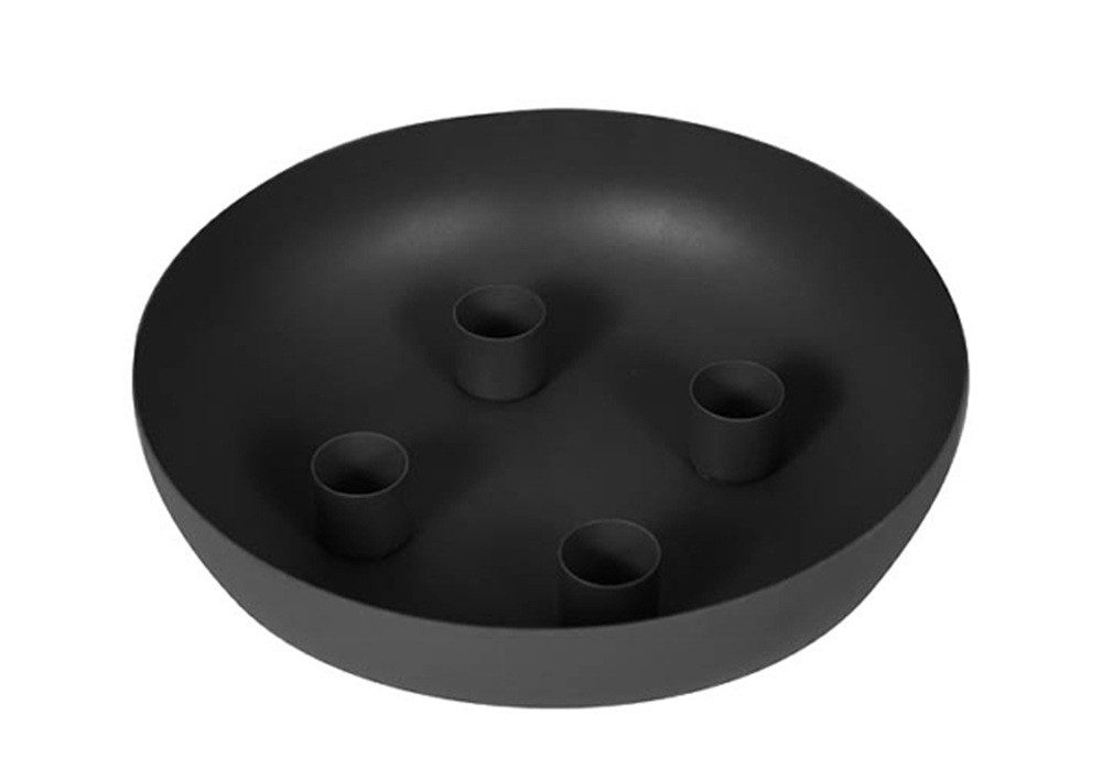 Kaheku Kerzenhalter Kaheku Kerzenteller Nani, schwarz, Ø 21,5 cm, 100005613 (1 St)