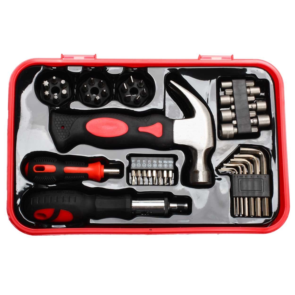 SCHMIDT security Box Werkzeugset Handwerkzeug tools Werkzeugsatz Werkzeugkoffer Set 43-teilig TS-43