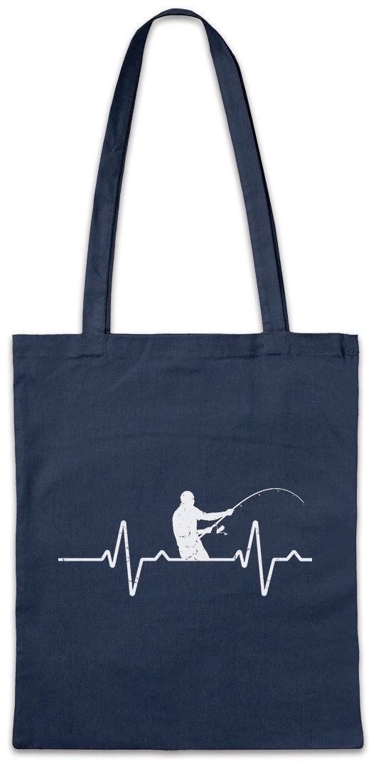Beuteltasche Heart Rate Fishing Stofftasche Angeln Angler Fischer Hochsee Fisch