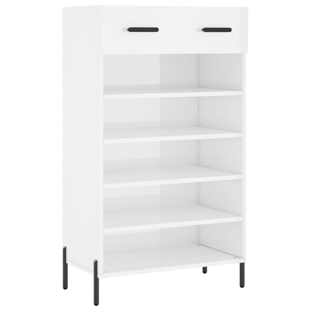 vidaXL Schuhschrank Schuhschrank Hochglanz-Weiß 60x35x105 cm günstig online kaufen