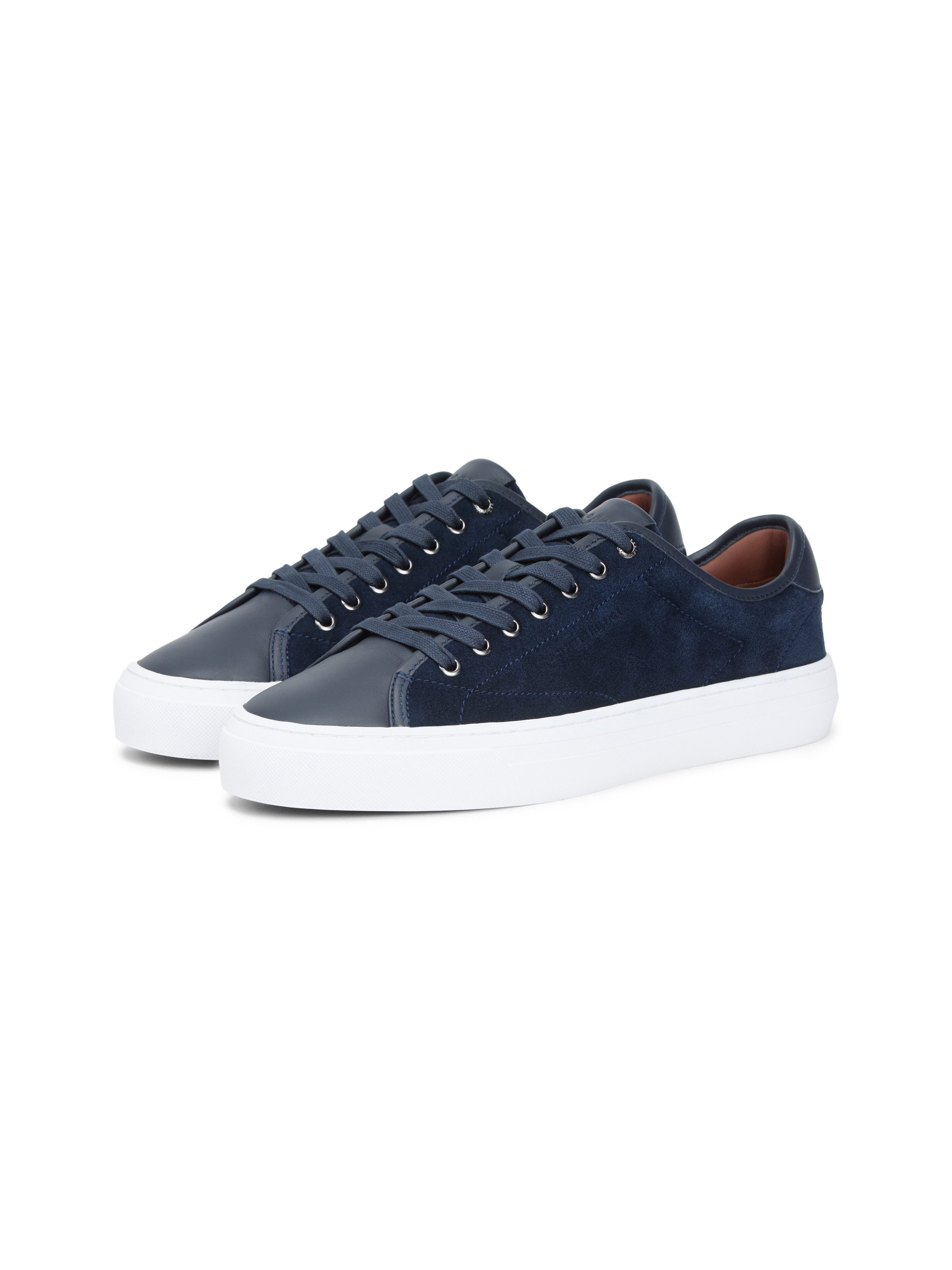 Tommy Hilfiger PREMIUM DRESS LEATHER MIX Sneaker, Freizeitschuh, Halbschuh, Schnürschuh, weich gepolsterter Schaftrand