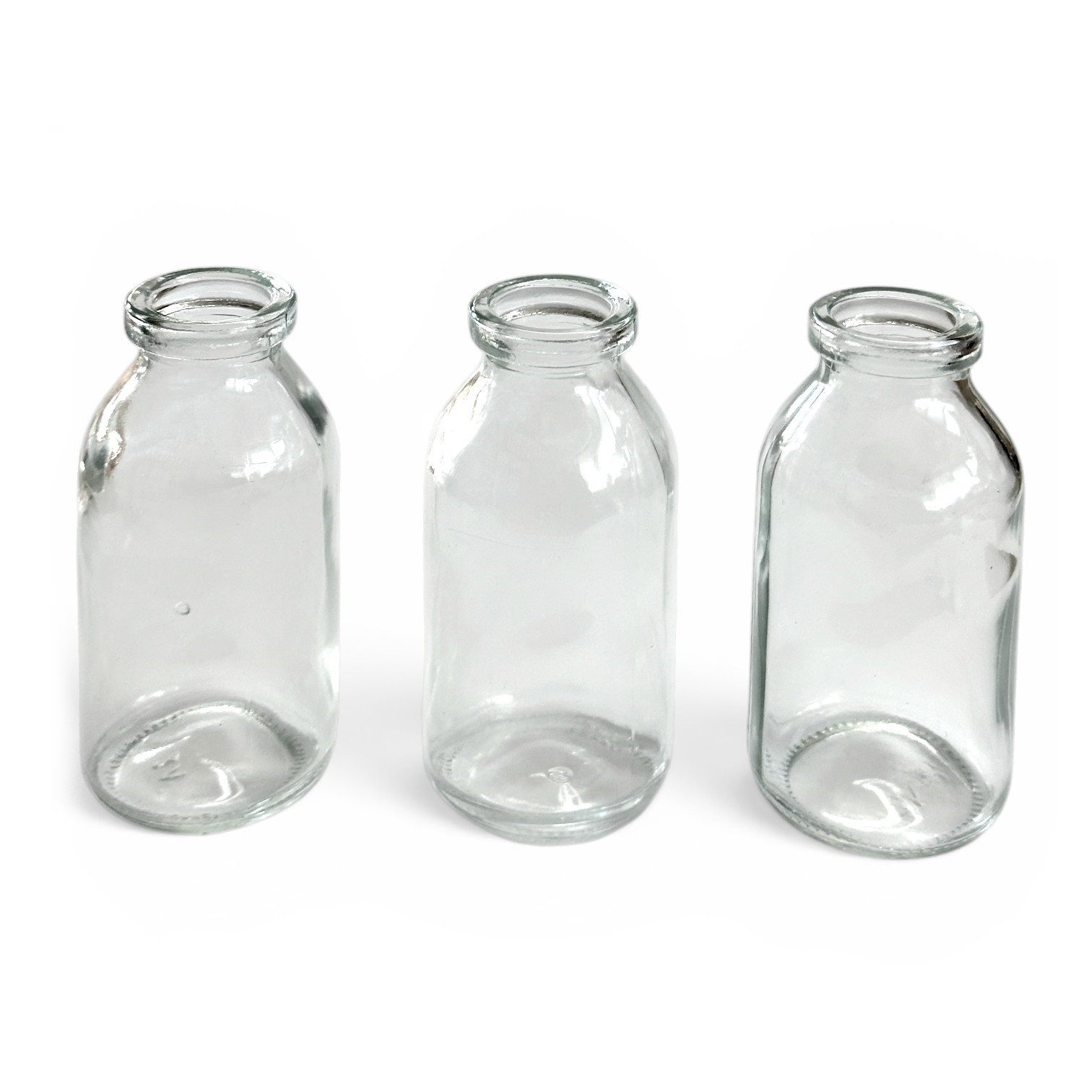 Sandra Rich Dekovase Glasvase 3er Set "Bottle klein" Ø 5 x 10,5cm, Glasflaschen