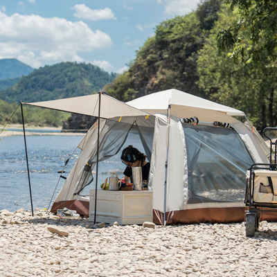 Tidyard Kuppelzelt Selbstfahrendes,regenfestes,sonnengeschütztes Reise-Campingzelt, Personen: 3