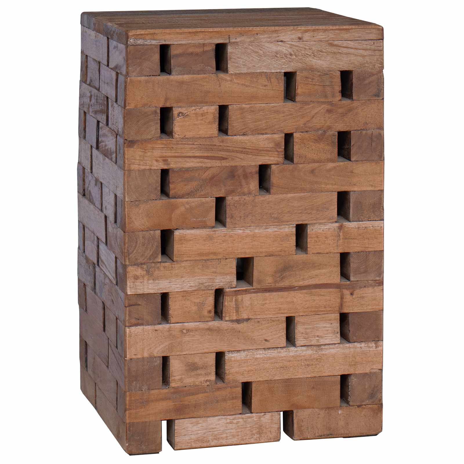 vidaXL Hocker Hocker Natur 29 x 29 x 48 cm Massivholz Altholz (1 St)
