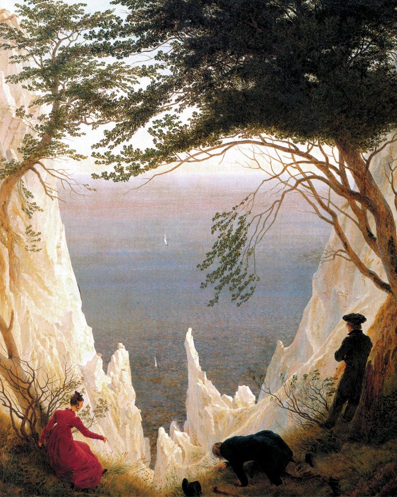 Caspar David Friedrich Poster 'Ansicht Eines Hafens' – 50x40 Cm Mit Kunststoffrahmen