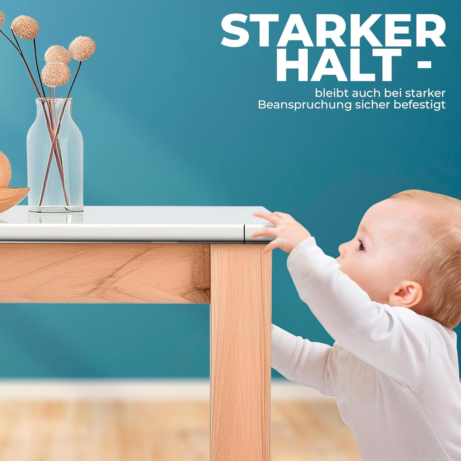 Hoffenbach Kindersicherung Kantenschutz-Set aus Schaumstoff, Eckenschutz und Fingerschutz – Bild 5 von 5
