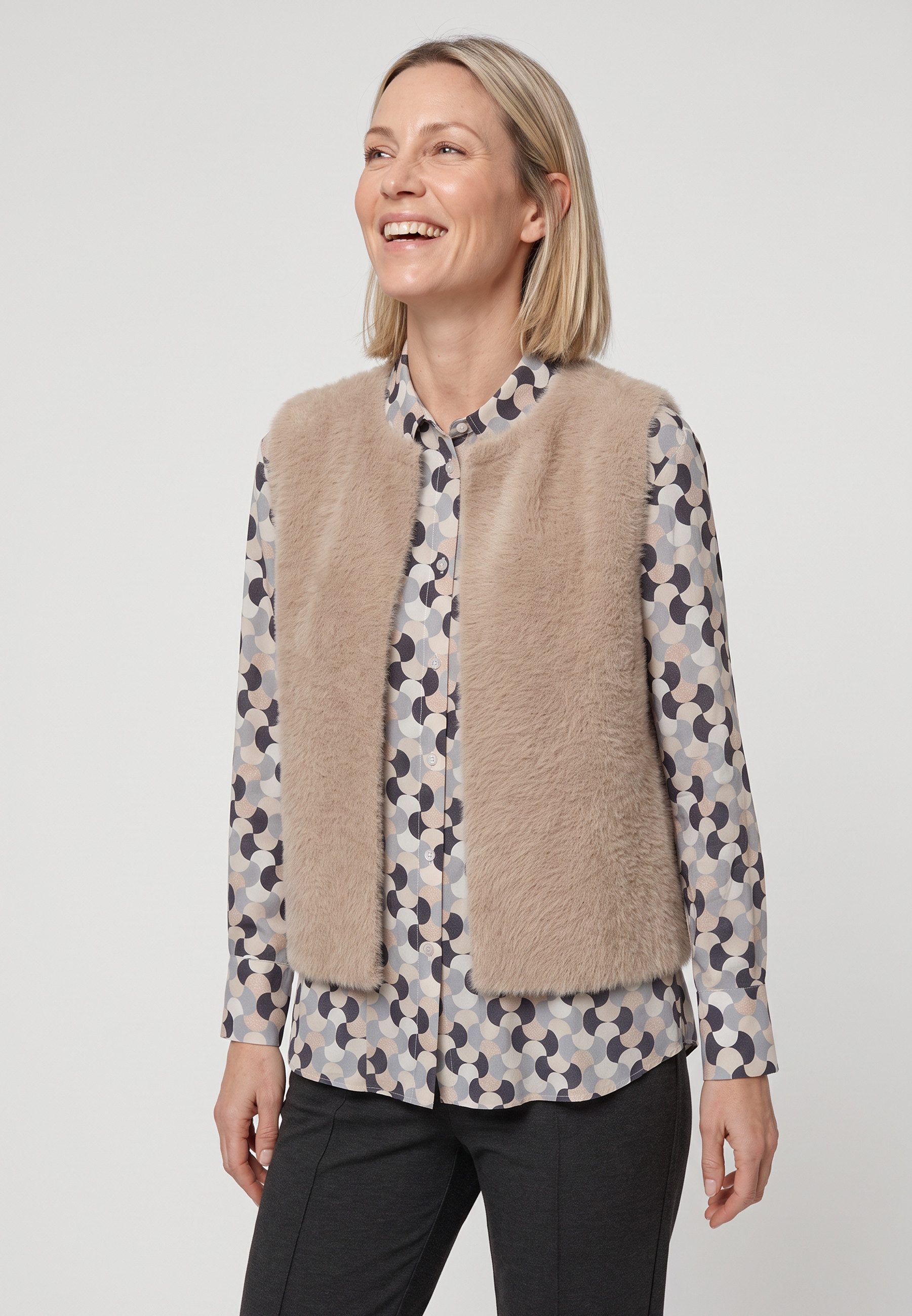 Olsen Strickpullover mit Rundhalsausschnitt