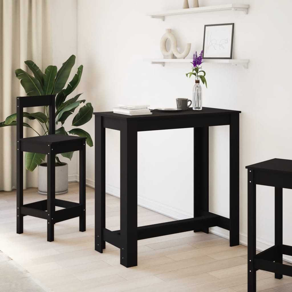 vidaXL Esstisch Bartisch Schwarz 102x50x103,5 cm günstig online kaufen