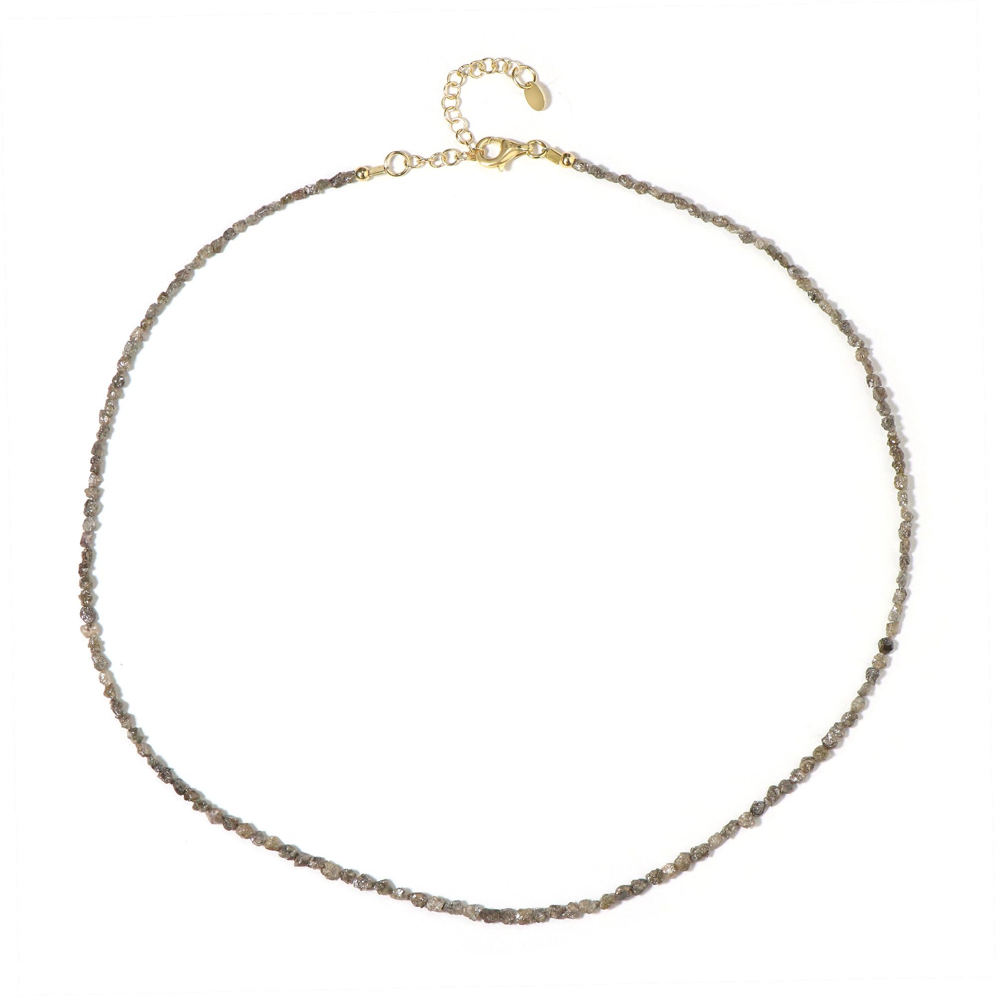 Cavill Silberkette Champagner-Diamant-Halskette aus vergoldetem Silber (1-tlg)