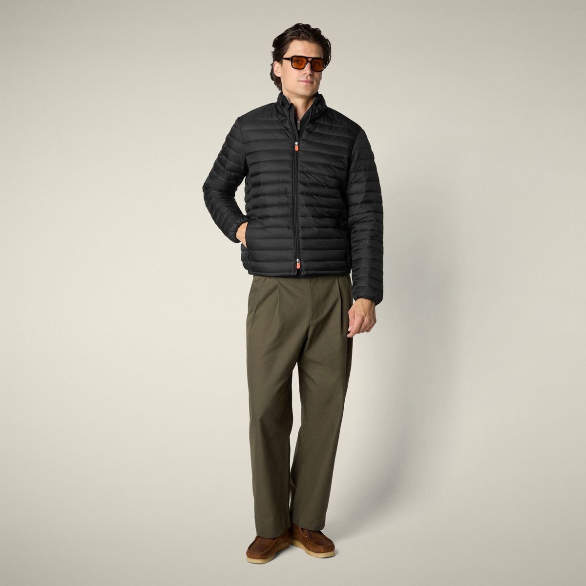 SAVE THE DUCK Steppjacke Alexander Stilvolle, umweltfreundliche Herrenjacke, wasserabweisend und