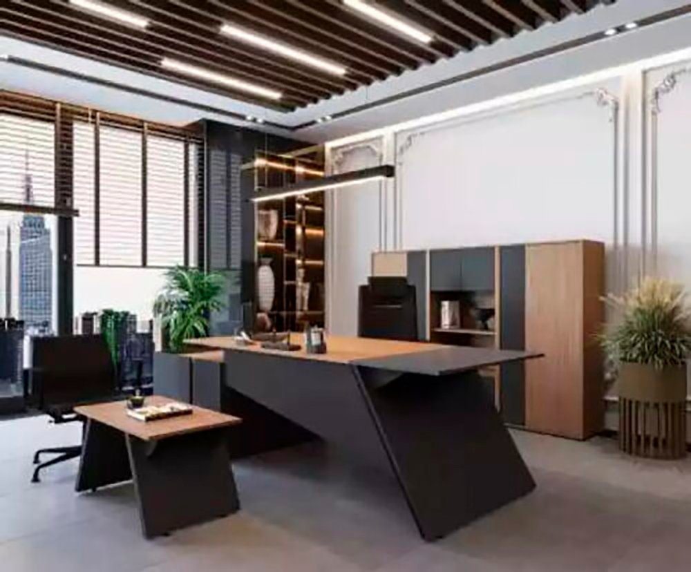 Couchtisch Schreibtisch Luxus Schreibtisch/Aktenschrank/Couchtisch) Büro (3-St., Set JVmoebel Einrichtung Schreibtisch Möbel Aktenschrank