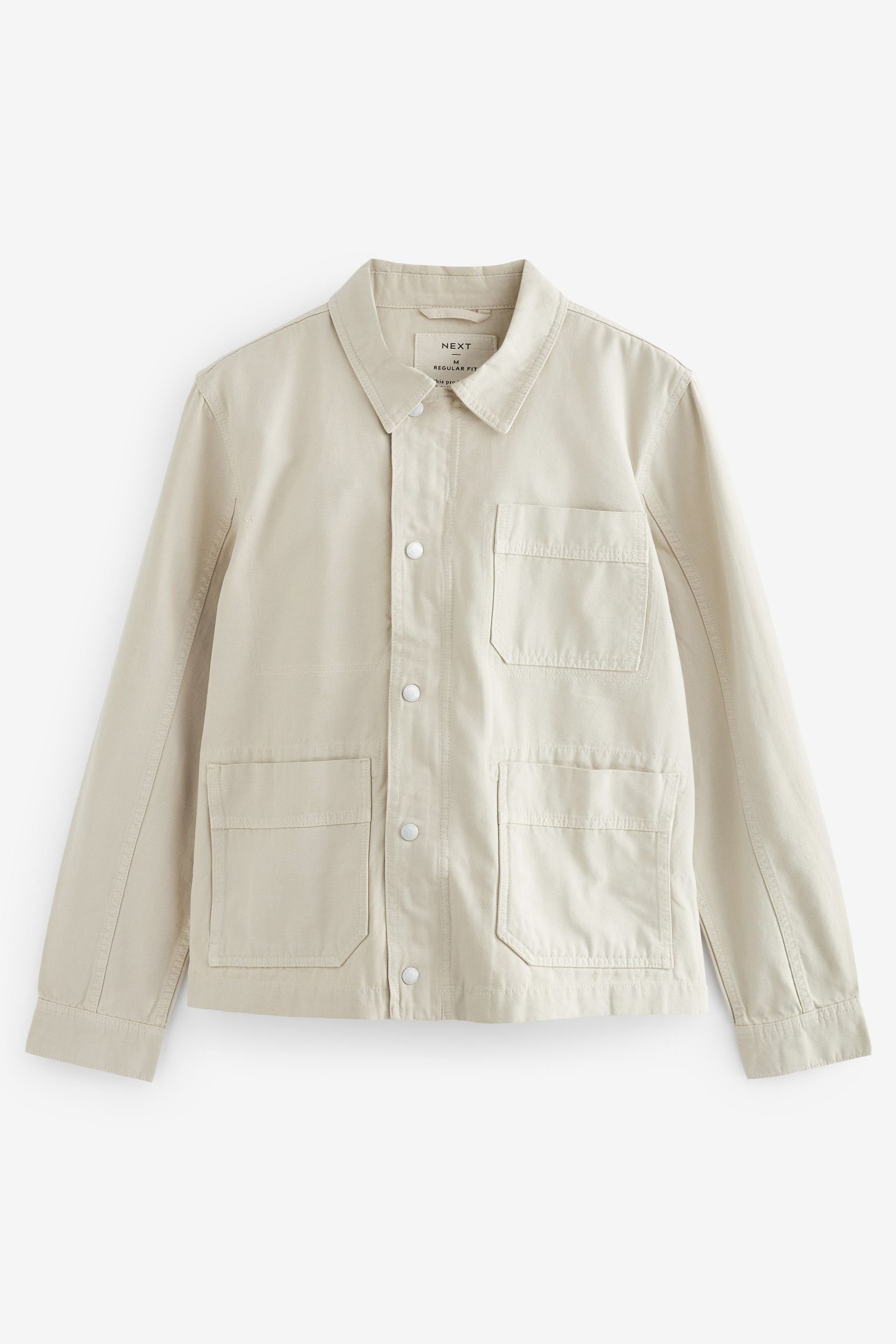 Next Canvasjacke Workwear-Jacke aus Baumwolle (1-St) White