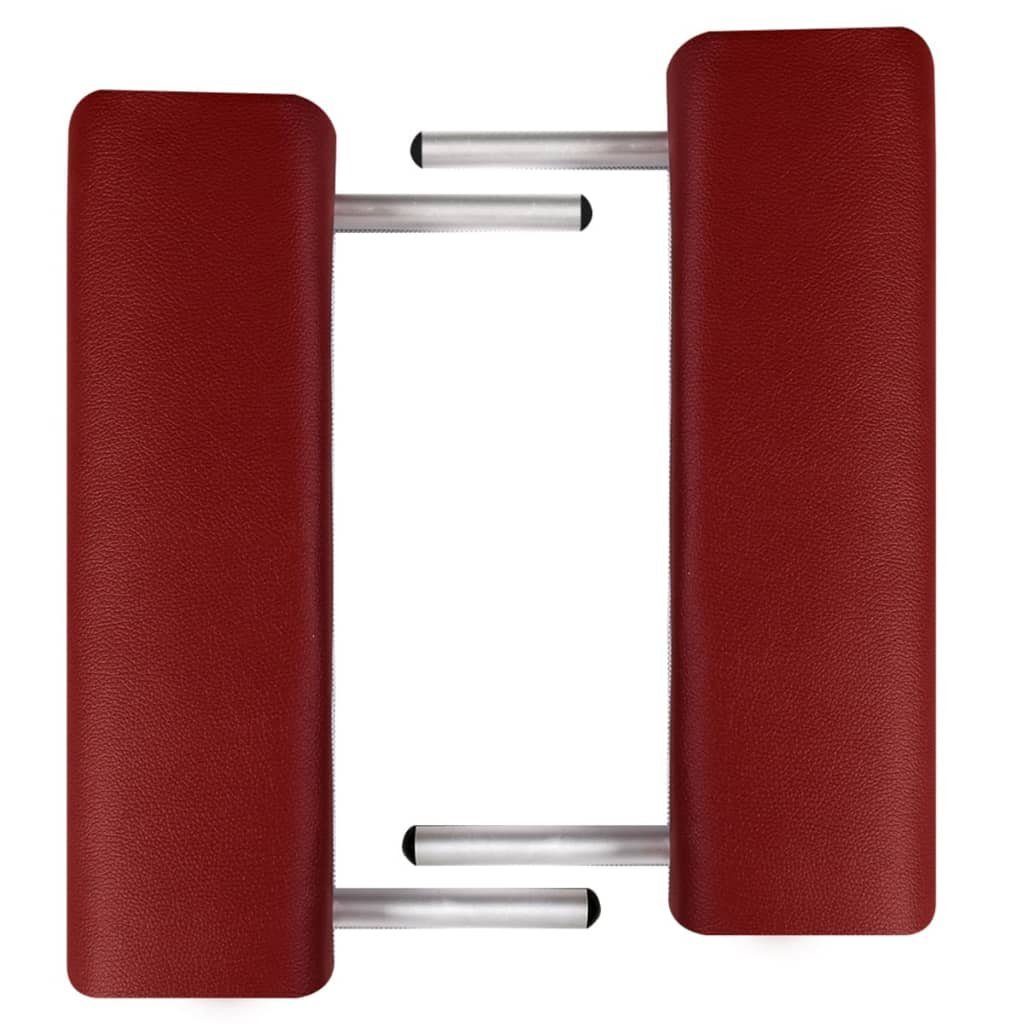 Zonen mit Massagetisch faltbar Rot 3 Massageliege vidaXL Aluminiumrahmen,