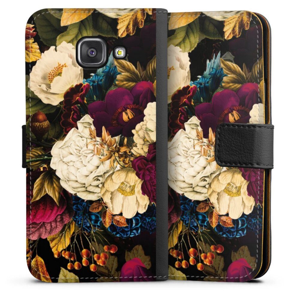 Handyhülle Vintage Blumen Muster Dark Vintage Flowers