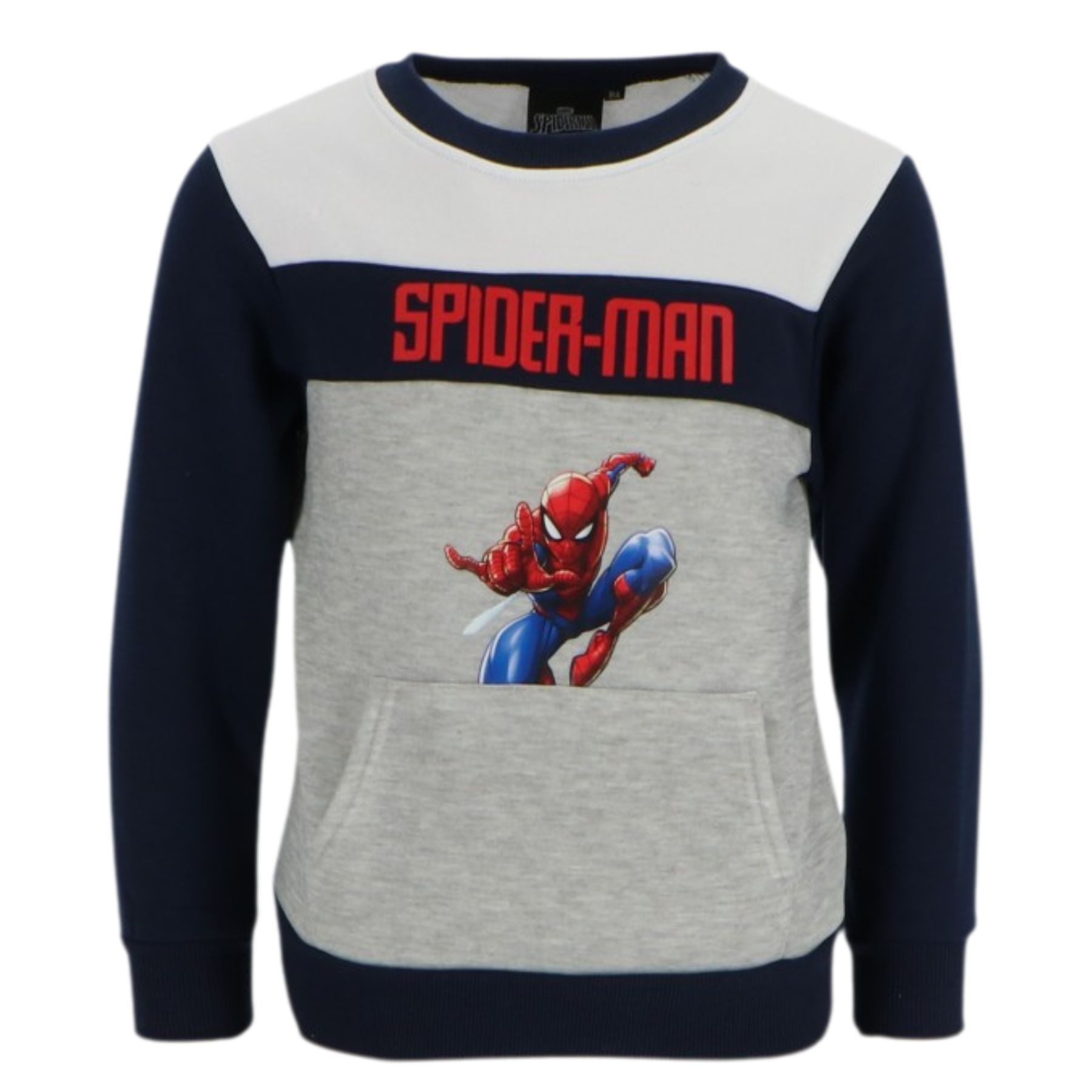 Spiderman Rundhalspullover Sweatshirt – kuscheliger Kinder Pullover