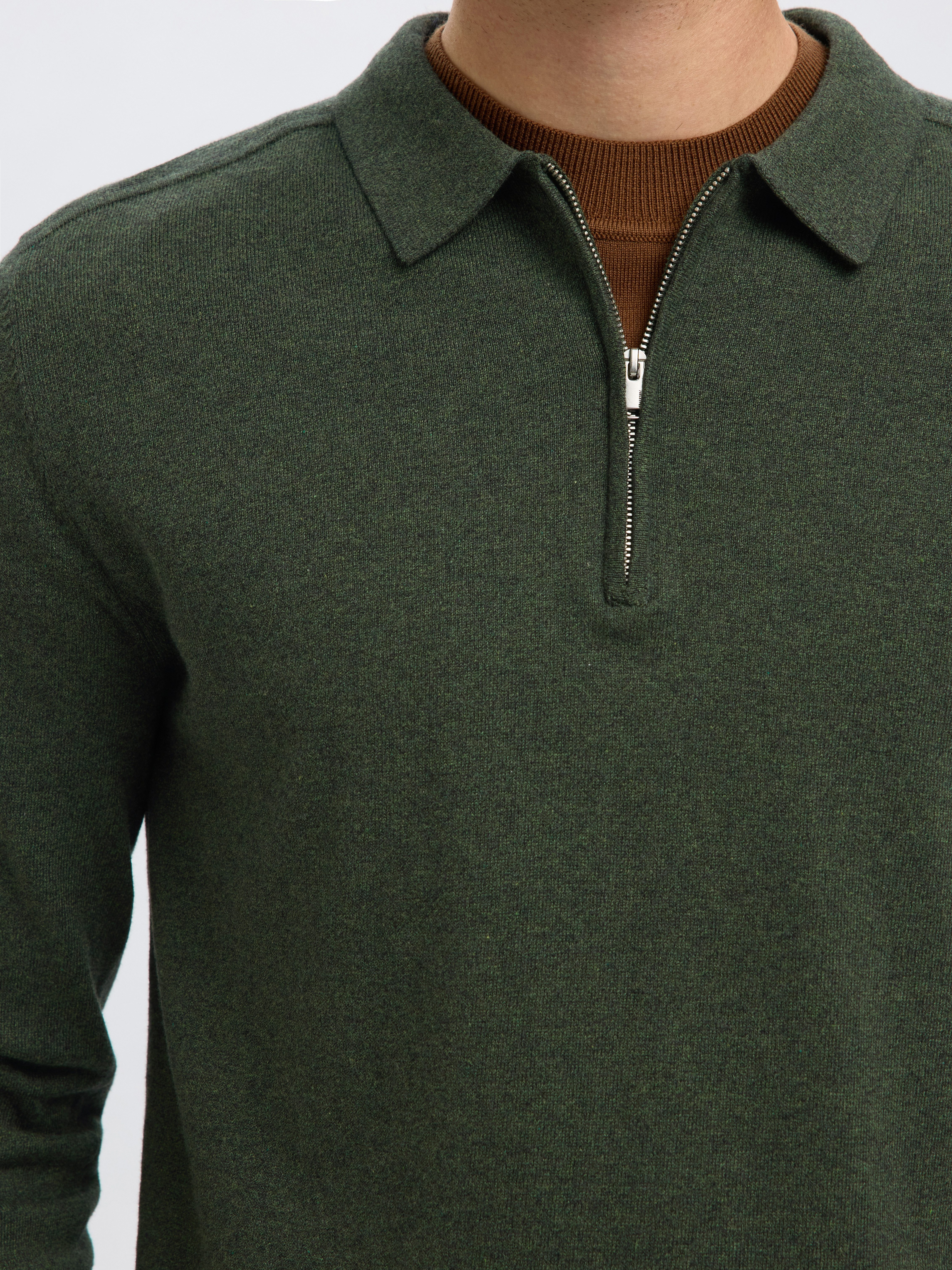 Selected Polokragenpullover SLHBERG LS HALF ZIP günstig online kaufen