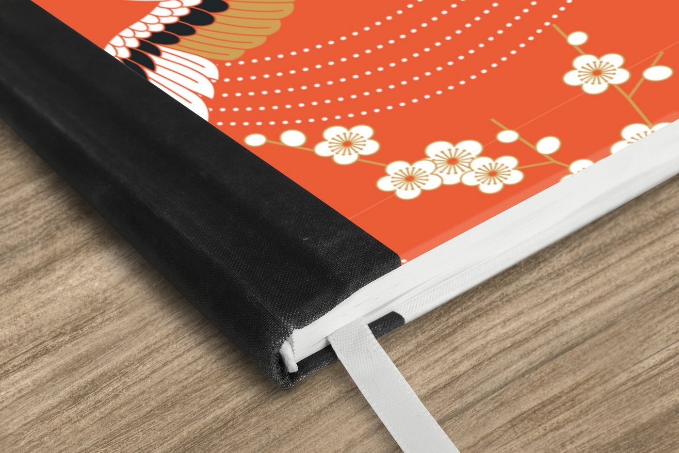 Thumbnail - MuchoWow Notizbuch Kranich - Sakura - Muster - Japanisch, Notebook, Notizblock a5, Tagebuch, Journal Liniert