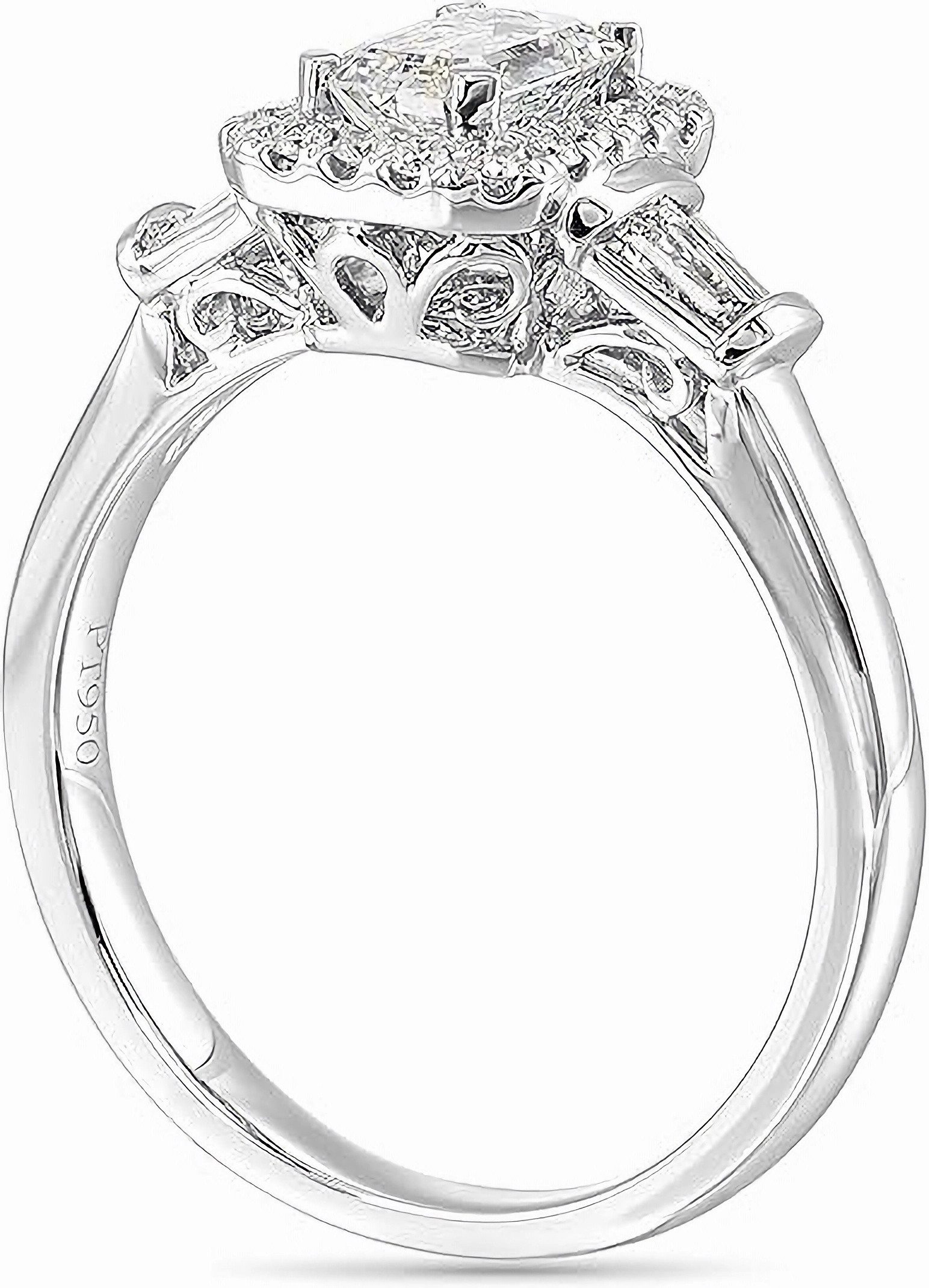 Jumpeak Trauring 585 Gold, Smaragdschliff, im Labor gezüchteter Diamantring, 1ct,D,vs1,3EX,IGI-Zertifikat,Verlobungsringe Frau,Geschenk Schwester
