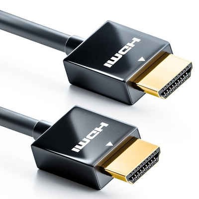 deleyCON deleyCON 1m HDMI Kabel Flexy Serie - Schwarz HDMI-Kabel