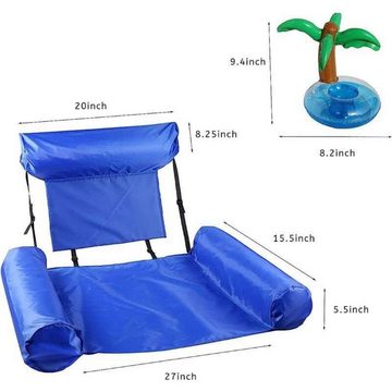 jalleria Luftmatratze 2er-Pack aufblasbare Schwimmbad-Hängematte, Hängesessel, tragbarer